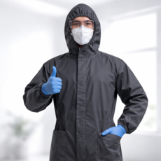 영진팜 나노가드 포켓형 PP 원피스 작업복 방진복 방역복 일회용 주머니 있음 남자 여자 보호복, 24p, 회색