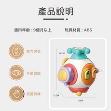 益智忙碌手抓球 抓握訓練 益智玩具 啟蒙玩具 早教玩具 嬰兒玩具, 1個, 益智忙碌手抓球(彩盒裝), Multicolor