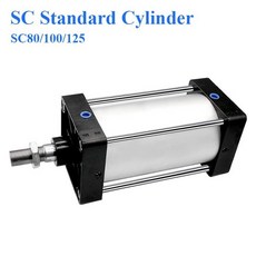 SC 표준 에어 실린더 보어 80100125mm 복동 공압 피스톤 실린더 공구 2550751002005008001000mm 스트로크, 27.Stroke 175mm - BORE 125mm