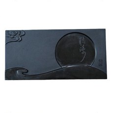 自在坊 烏金石茶盤 聽濤款 60x30公分 整塊黑金石精雕 雅緻茶具, 聽濤款 60*30, 1個