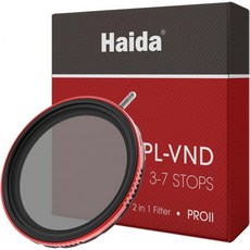 하이더 82mm 프로 다중코팅 원형 편광 필터 + 가변 중성 밀도 SLR 카메라 렌즈 방수 긁힘 방지 나노코팅 CPL VND (2 n 1), 86MM