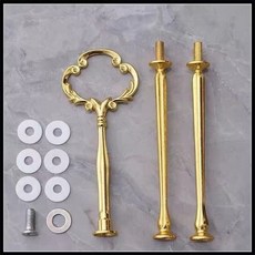 디저트 트레이 23 레이어 아연 합금 크라운 케이크 스탠드 기둥없이 플레이트 디저트 과일 쿠키 랙 핸들 테이블 케이크 트레이 컵케익 스탠드 실버 2겹 1개, 실버 2겹 * 1개