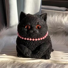 바이미니샵 고양이말랑이 말랑이고양이 찐득이, 뚱뚱한 검은고양이 초대형 850g, 1개