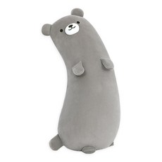 하바르고 귀여운 동물 바디필로우 커버 솜포함, 01그레이-곰