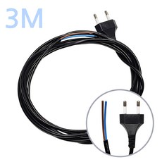 전기코드선 브래트 0.75sq 2선 전기선 전원코드선 전선코드 220V 전기코드 파워코드 전원선 무접지 코드선, 1개, (블랙), 3m