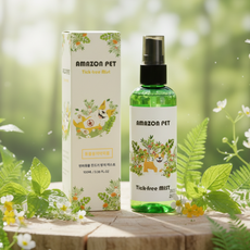아마존펫 강아지 진드기 퇴치제 100ml 안전 천연 스프레이 미스트 반려동물용, 1개, 무색