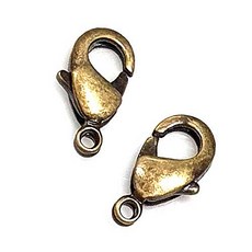 Bead 비즈부재료 누름볼 O링 구멍지프 랍스터고리 한세트, 신주 랍스터고리(대-10개)