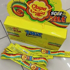 츄파춥스 샤워벨트 롱 젤리 사우어 맛 간식 어린이 청소년 선물 파티 행사 사탕, 1개