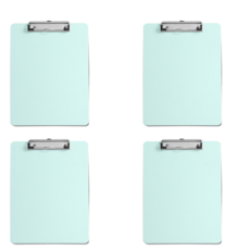 소소무역 아크릴 파스텔컬러 파일 홀더 클립보드 A4, 4개, 민트