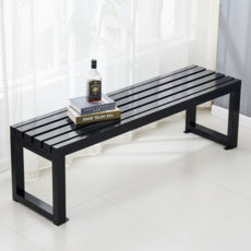 피피포피 컬러 야외벤치 실내벤치 공원 정원 철제 카페 대기 의자 놀이터 벤치의자, 블랙(150cm)