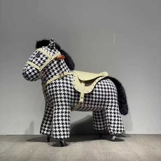 승마장난감 바퀴가 달린 말장난감 말타기 목마 흔들말, 1개, 9. 천조각 패턴