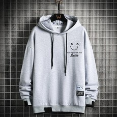ZPEIZ 남성 후드 티셔츠 봄가을 오버핏 무지 캐주얼 데일리