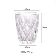 北歐風格 透明菱形漱口杯, 1套