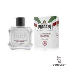 CONQUEST Proraso 義大利 敏感肌綠茶鬍後霜 鬍後乳 舒緩保濕 刮鬍保養 男性保養, 1個, 100mL