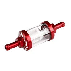 오토바이 ATV 범용 연료 필터 가솔린 연료 라인용 세척 가능한 필터 50CC 500CC 오토바이 및 ATV와 호환 가, 11 red