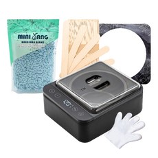 MINI YANG 熱蠟除毛私密基礎套組 旗艦款永夜熱蠟機 天空蘇打蠟豆 木棒, 500g, 1組