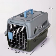 강아지 고양이 이동장 반려동물 하드 이동캐리어 여행용 외출가방, 기본, 그레이그린 M