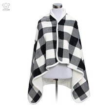 리치점빵 블랙 똑딱이 체크 밍크 담요 (80x140cm) 강아지극세사담요 아기겨울이불