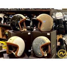 p&j 捷寶 飛喬 feture goden custom 真皮縫製 小帽體 彩繪 復古 安全帽, 亮光淡漠駝,L