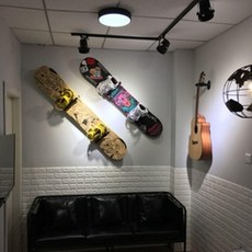 스케이트보드 스노우보드 롱보드 벽걸이 거치대 랙, 레드 벽걸이