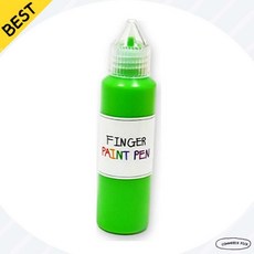 키즈맘아트 핑거 페인트펜 낱색 50ml 연두 라임그린 단색물감 픽앤코501