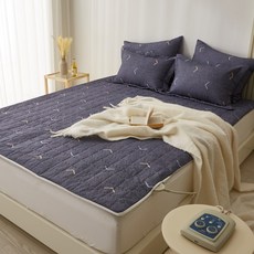 전기료 감소 전기매트 온수매트 전기장판 커버 밀림방지 S Q 3컬러, 블루