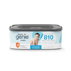 加拿大Diaper Genie不鏽鋼雙重鎖臭尿布處理器，加長型多層鎖臭塑膠袋匣，有效隔絕異味，方便衛生, 1個, 30L