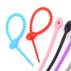 아특 실리콘 타이 1P 전선홀더, 그린