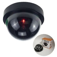 실내 방범 모형 감시 카메라 자동 센서 LED 점멸 부착형 보안 장치 도난 방지, 1개, 상세페이지 참조