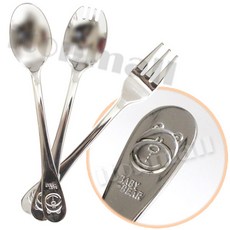 베어 아동용 14~15cm 포크 포크숟가락 스푼 수저 숟가락 스텐 어린이, 1개