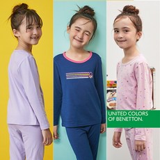 베네통 키즈 겨울 여아 기모 방한 내복 동내의 3세트 2818560