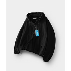 MOOD INSIDE 아이스 스티치 스트링 바람막이 _Black 411466, FREE