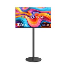 무빙큐빅스 블랙에디션 32인치 FHD QLED 삼탠바이미 셋트 이동식 스마트TV 삼텐바이미 중소바이미 스탠바이미, GAT321FHDQ, 고객직접설치, 스탠드형, 81cm(32인치)