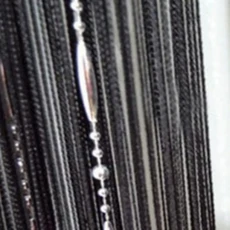 1Mx2M 홈 체인 비즈 스크린 태슬 도어 룸 디바이더 도어 커튼 커튼 스트링 윈도우, [02] Black