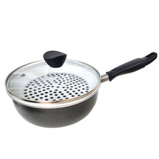 라면 만두 찜기 냄비, 1개, 모던블랙, 20cm