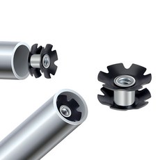 PH 자전거용 해바라기 스타 너트 28.6mm, 1개, 블랙