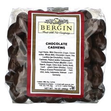 Bergin Fruit Nut Company 초콜릿 캐슈 454g(16온스), 453 g