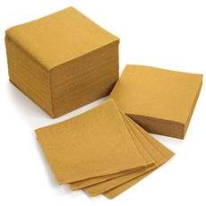 AH AMERICAN HOMESTEAD 종이 칵테일 냅킨 - 리넨 같은 일회용 음료 바 12.1 x 12.1cm(4.75 4.75인치) 벌크 정사각형 파티 또는 결혼식에 이상적, Gold