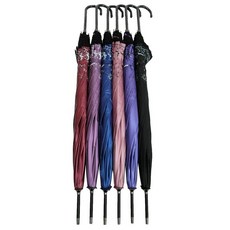 海夫健康生活館 華麗貴族色膠蕾絲直傘 浪漫蕾絲邊 防風穩固 雨天時尚首選