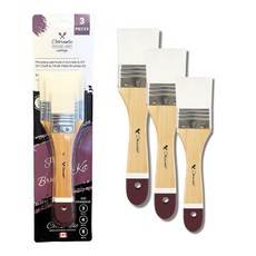 Colorantic | 화이트 실크 브러시 3개 세트 35mm 50mm 65mm 재사용 가능한 초크 페인트 매끄럽고 균일한 적용 가구 DIY 분필 프로젝트를 내구성 있고 세척