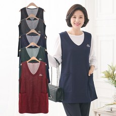 엄마옷 포인트 브이컷 핫픽스 조끼 0CVB04006마담 미시 중년여성 빅사이즈 50대 60대 70대 할머니옷