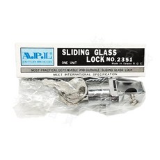 A.P.I.L 滑動玻璃鎖 NO.2351 爬蟲缸玻璃門鎖 防寵物開門/脫逃, 1個