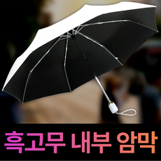 햇살품은 양산 원터치 3단 자동 암막 우산 초경량 자외선차단