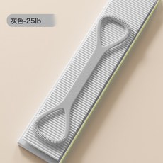 DIU 拉力器硅膠高彈不斷加厚開背健身瑜伽八字拉力繩拉力帶, 1個, 一字豎紋-灰色-25LB