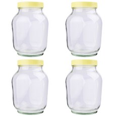가인글로벌 꿀병2.4 유리병 아이보리캡 식품유리병 다용도유리병, 4개, 1600ml