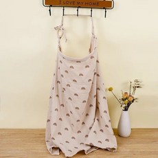 통기성 모유 수유 커버 조절 가능한 앞치마 야외 담요 100x65cm