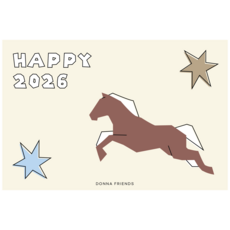 HAPPY 2026 나아가는 힘찬 말 엽서, 1개, 가로형