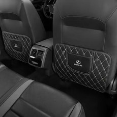 LEXUS 凌志 汽車椅背防踢墊 UX260H NX200 ES200 RX300 IS 汽車座椅防護墊, 凌志 黑色（一組2片）, 1個