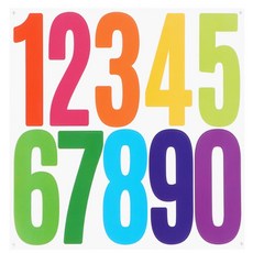 아특 0-9 DIY 7.6cm 숫자스티커 1장 영어대문자스티커, 블루