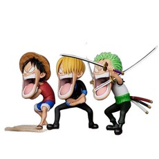 고품질신상원피스굶주린삼인조루피조로상디피규어 데스크인테리어소장, 3개
